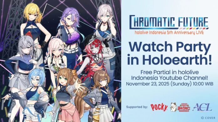 Holoearth Hadirkan  “hololive Indonesia 5th Anniversary LIVE – Chromatic Future – Watch Party in Holoearth”