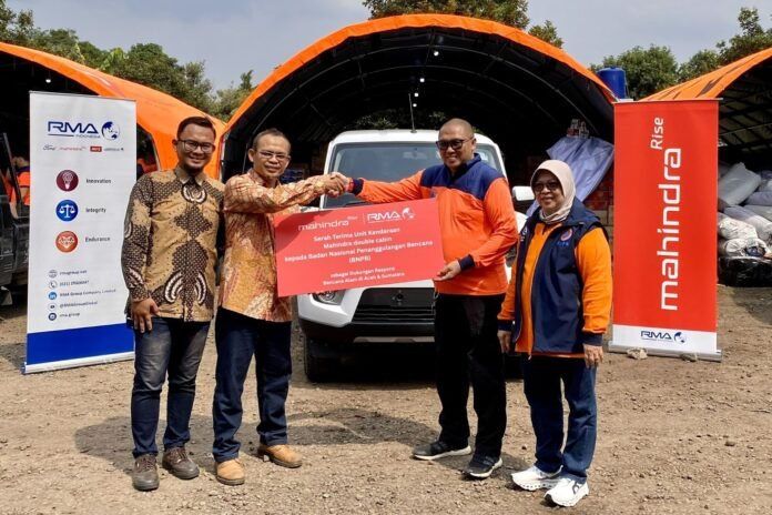 RMA Indonesia Salurkan Bantuan Kemanusiaan: Serahkan Unit Double Cabin Mahindra Scorpio Pik-Up untuk Operasi Evakuasi   Bencana di Sumatera Utara